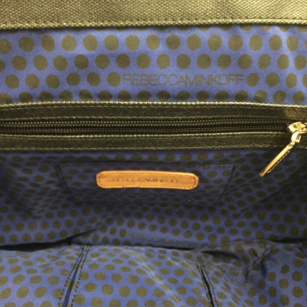 Rebecca Minkoff Navy Cream Striped Shoulder Bag - Picture 6 of 6